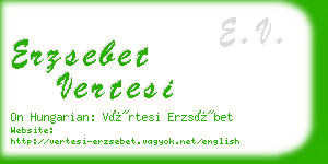 erzsebet vertesi business card